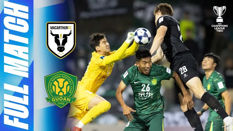 Cầu thủ của Beijing Guoan vừa tung cú sút mạnh vào khung thành của Macarthur FC Cầu thủ của Beijing Guoan vừa tung cú sút mạnh vào khung thành của Macarthur FC